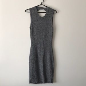 Alexander Wang starch gray dress with cutout back